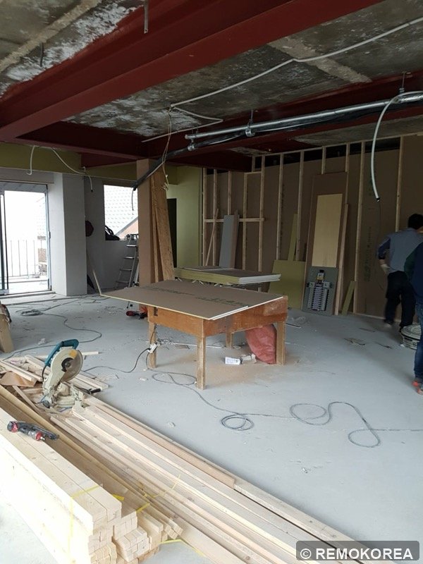 시공 준비 - 목공 자재 세팅 현장