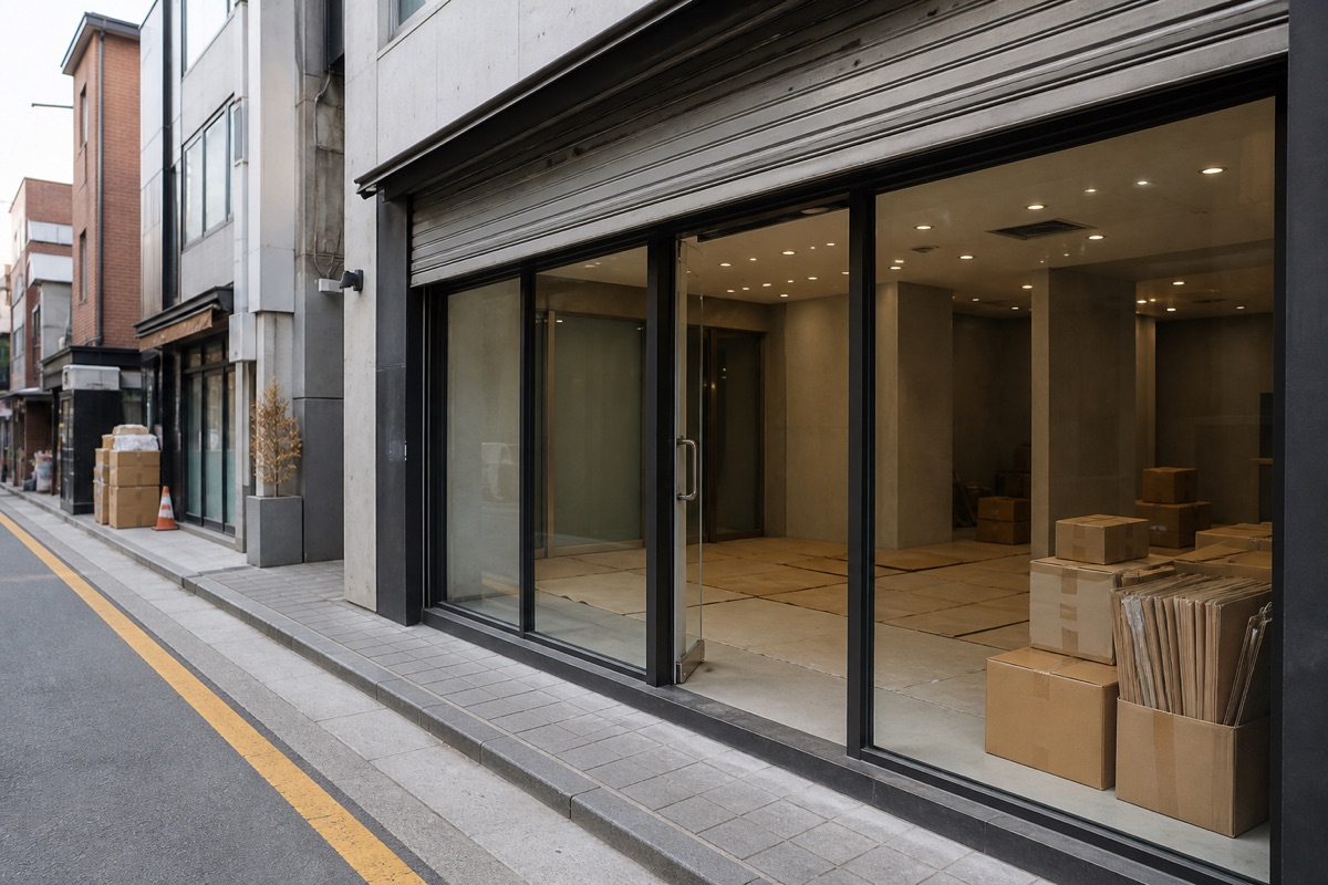 비운 서울 상가 입구와 정리 중인 현장 — 서울 상가·점포 철거 참고 허브 커버
